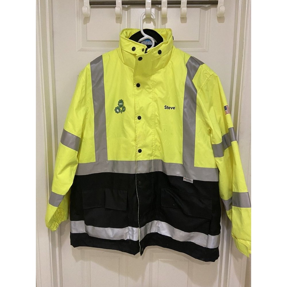 Tri-Mountain Mens Polyester 3-In-1 System Waterproof Safety Parka 8980